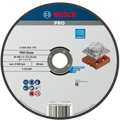 2608603179 2608603179 Disco di taglio dritto 180 mm 22.23 mm 1 pz. - Bosch Accessories