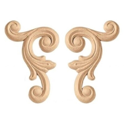 Fregi decorazioni in legno pressato vari decori disponibili - no pasta di legno codice decoro: cod 13135 coppia - BRICOLEGNOSTORE
