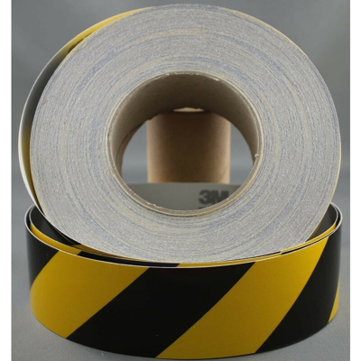 Nastro adesivo retroriflettente rifrangente di segnalazione nero-giallo Larghezza - 50mm x 22,5 MT - STICKERSLAB