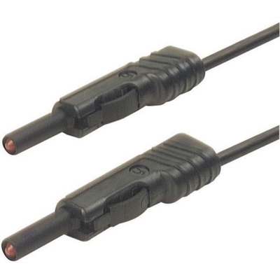 SKS Hirschmann MLB 100/1 V sw Cavo di misura [Spina a banana 4 mm - Spina a banana 4 mm] 1.00 m Nero