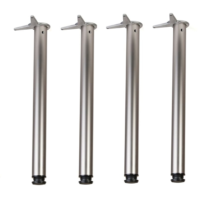 Gambe per Tavolo/Set di 4 Gambe KLOSE BESSER, Colore Acciaio Inox Brillante, Altezza 710 mm -