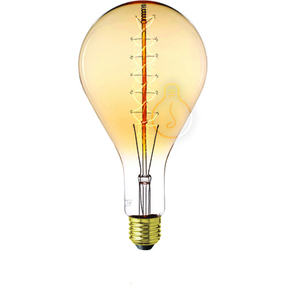 [AM-AV165] Lampadina E27 - Filamento Carbonio - Ambra - Oscuratoreabile- Bianco Caldo | Bianco Caldo (AM-AV165_2) - GREENICE