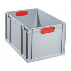 ALLIT Contenitore per il trasporto impilabile L600xB400xH320mm grigio PP maniglia chiusa rosso características