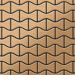 Mosaico metallo solido Titanio spazzolato Amber rame spesso 1,6 mm Kismet-Ti-AB disegnato da Karim Rashid - Alloy en oferta