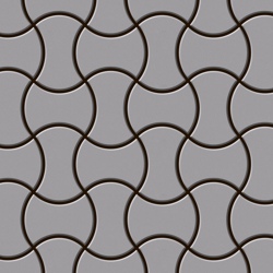 Mosaico metallo solido Acciaio inossidabile opaco grigio spesso 1,6 mm ALLOY Infinit-S-S-MA disegnato da Karim Rashid en oferta