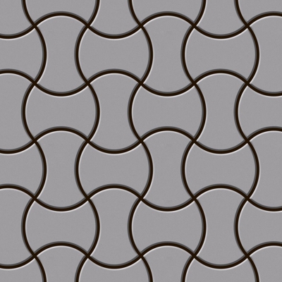 Mosaico metallo solido Acciaio inossidabile opaco grigio spesso 1,6 mm ALLOY Infinit-S-S-MA disegnato da Karim Rashid
