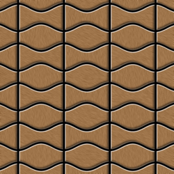Mosaico metallo solido Titanio spazzolato Amber rame spesso 1,6 mm ALLOY Kismet & Karma-Ti-AB disegnato da Karim Rashid precio
