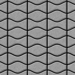 Mosaico metallo solido Acciaio inossidabile spazzolato grigio spesso 1,6 mm ALLOY Kismet & Karma-S-S-B disegnato da Karim Rashid características