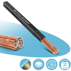 STAHLWERK Bacchette di apporto TIG ER70S-G3 in acciaio / Ø 1,6 x 500 mm / 2 kg di metallo d'apporto per saldatura TIG en oferta