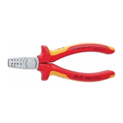 KNIPEX Pinza per crimpare per capicorda 145 mm