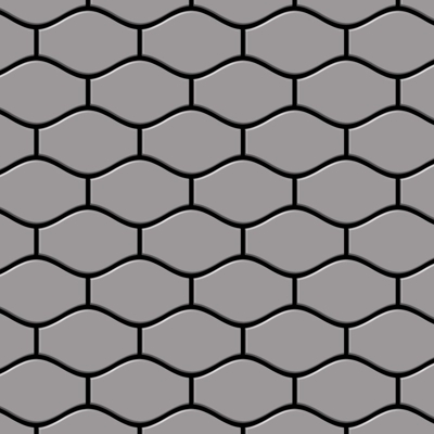 Mosaico metallo solido Acciaio inossidabile opaco grigio spesso 1,6 mm ALLOY Karma-S-S-MA disegnato da Karim Rashid