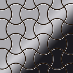 Mosaico metallo solido Acciaio inossidabile specchiato grigio spesso 1,6 mm ALLOY Infinit-S-S-M disegnato da Karim Rashid precio