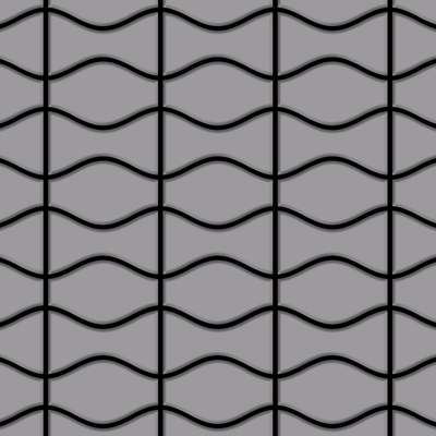 Mosaico metallo solido Acciaio inossidabile opaco grigio spesso 1,6 mm ALLOY Kismet & Karma-S-S-MA disegnato da Karim Rashid