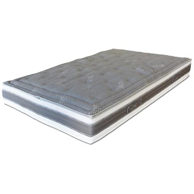 Materasso Singolo In Memory Foam Silver Grey 100 X 195 X 26 Cm, Portanza Differenziata, Fodera Sfoderabile Silver, Memory Foam