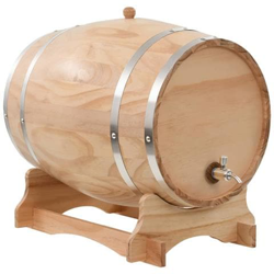 Barilotto Di Vino Con Spina In Legno Massello Di Pino 35 L precio