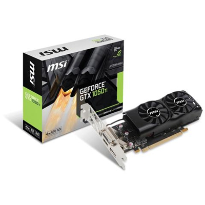 GeForce GTX 1050 Ti 4 GB GDDR5 Pci-E DVI Dual Link / HDMI / 1x Display Port 4GT Low Profile
