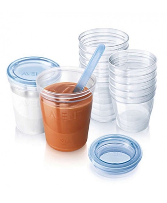 Philips AVENT Vasetti Di Ricambio Con Coperchio 180ml 5 Pezzi