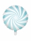 Palloncino lecca lecca in alluminio azzurro e bianco 45 cm