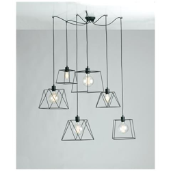 I-BROOKLYN-S6 - Lampadario con paralumi di varia forma 60 watt E27 características