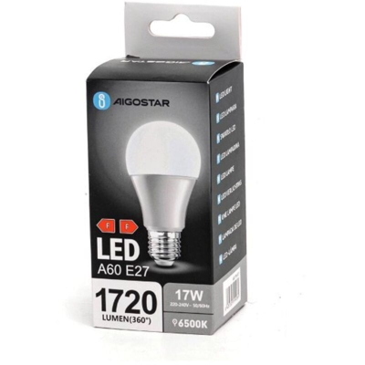 Lampadina Led A60 E27 17W Bianco Freddo 6400K - AIGOSTAR