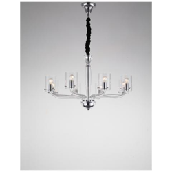 I-AURORA-8 TR - Lampadario sospeso a otto bracci di colore trasparente 40 watt E14 precio