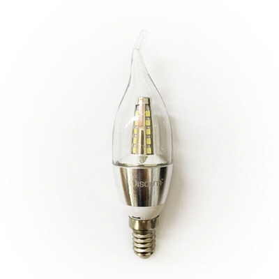 Lampadina Led CL37 E14 5W Trasparente Bianco Freddo 6500K argento - WISDOM