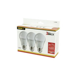 Confezione da 3 Pz di Lampadina Led A60 E27 12W Bianco Caldo 3000K - NOVA LINE en oferta
