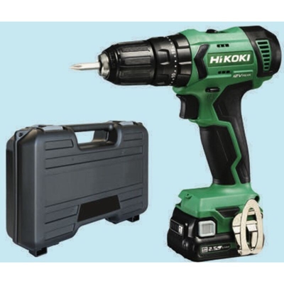 Trapano a percussione a batteria hikoki dv 12 da 12v - 2,5ah elettroutensili