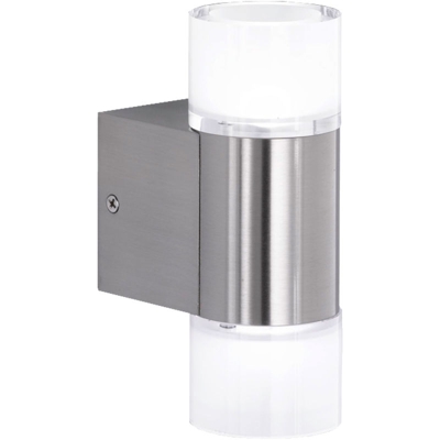 Lampada da parete applique RL181 nichel opaco vetro acrilico 2x punti luce - REALITY TRIO