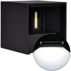 Applique cubo Led 10W IP65 per esterno ed interno bioemissione Bianco Freddo 6000K nero - WISDOM características