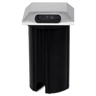 Wisdom - Segnapasso Led 3W IP65 da incasso quadrato singola emissione Bianco Caldo 3000K argento