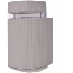 Luce da parete per esterno semi-cilindrica in alluminio grigio - VIDAXL características