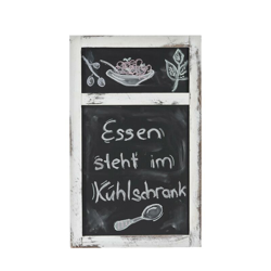 Lavagna da parete HWC-C51a decorativa legno paulonia 55x34x2cm ~ bianco - MENDLER precio