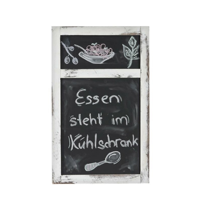 Lavagna da parete HWC-C51a decorativa legno paulonia 55x34x2cm ~ bianco - MENDLER