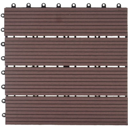 Piastrelle Premio pavimentazione da esterno Rhone T831 WPC 30x30cm 11 pezzi 1mq marrone lineare - MENDLER precio