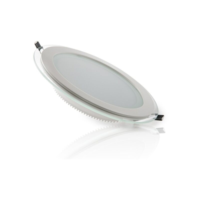 Downlight LED Circolare con Il Vetro Ø200Mm 15W 1150Lm 30.000H | Bianco Caldo (GR-MB01-15W-CW) - GREENICE