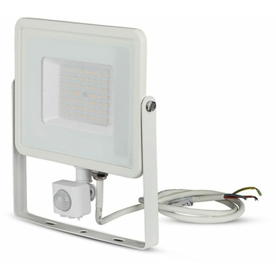 Faro LED V-TAC Chip Samsung 50W con Sensore di Movimento e Crepuscolare e Interruttore Manuale di Bloccaggio Colore Bianco 6400K IP65
