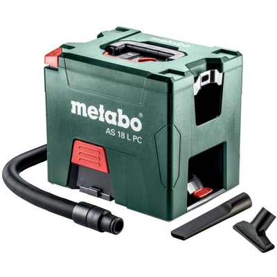 Metabo AS 18 L PC Aspiratore a batteria, 18V Li-Ion, Scatola di cartone, con pulizia manuale del filtro - 602021000