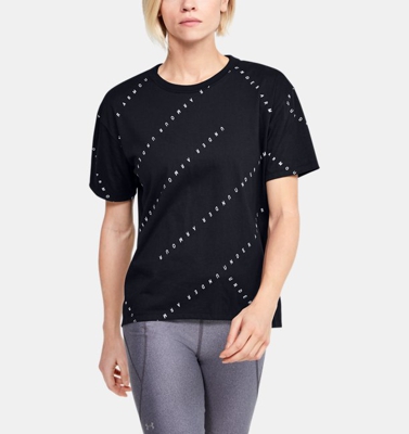 Maglia a manica corta UA Logo Print Live da donna