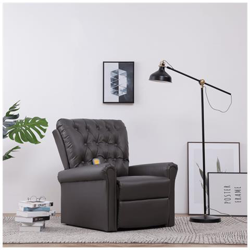 Poltrona Massaggiante Reclinabile Grigia In Similpelle precio