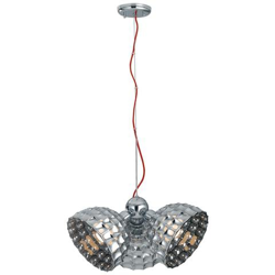 I-CALLAS-S3 - Lampadario a sospensione con tre paralumi cromati 20 watt E27 características