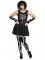 Costume da scheletro in nero e bianco per donna