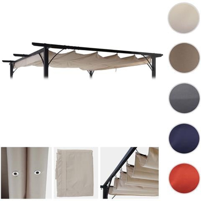 Telo Di Ricambio Copertura Tetto Per Gazebo Hwc-c42 Poliestere 300x370cm Avorio