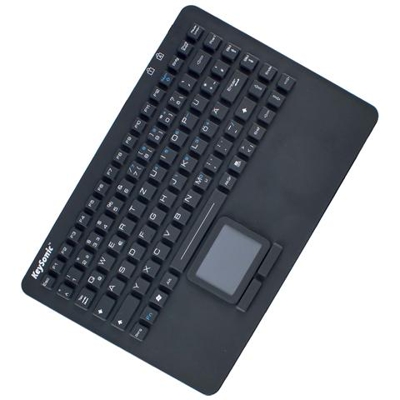 KSK-6231 INEL, USB, QWERTZ, Cablato, Nero, Silicone, Blu
