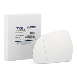 TYC Vetro Specchio Retrovisore AUDI,SKODA 302-0072-1 4F0857535AF,4F0857535AF Vetro Specchietto,Vetro specchio, Specchio esterno precio