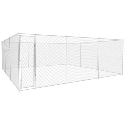 Canile da Esterno in Acciaio Zincato 570x570x185 cm