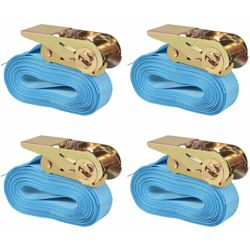 Cinghie d¡¯Ancoraggio 4 pz a Cricchetto 0,8 T 6mx25mm Blu - ASUPERMALL características