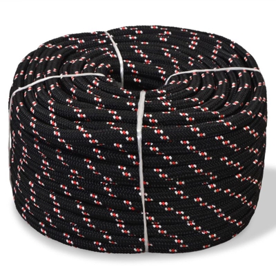 Corda Nautica in Polipropilene 14 mm 50 m Nera - ASUPERMALL