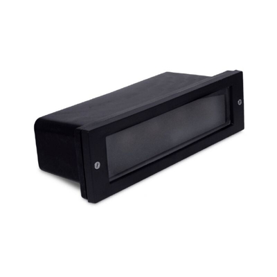 Wisdom - Segnapasso Led 5W IP65 da incasso a parete rettangolare Bianco Freddo 6000K nero