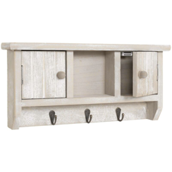 Portachiavi attaccapanni pensile HWC-A48 legno di paulonia beige - MENDLER en oferta